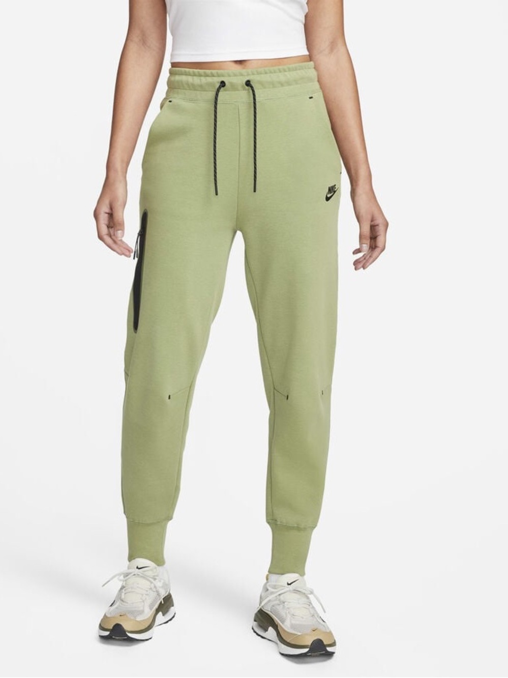 Nike Women's Olive Green Drawstring Joggers